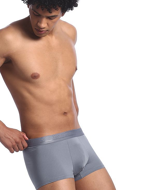 Buy Calvin Klein Underwear Men Blue Elasticized Brand Waist Dot Print  Trunks - NNNOW.com