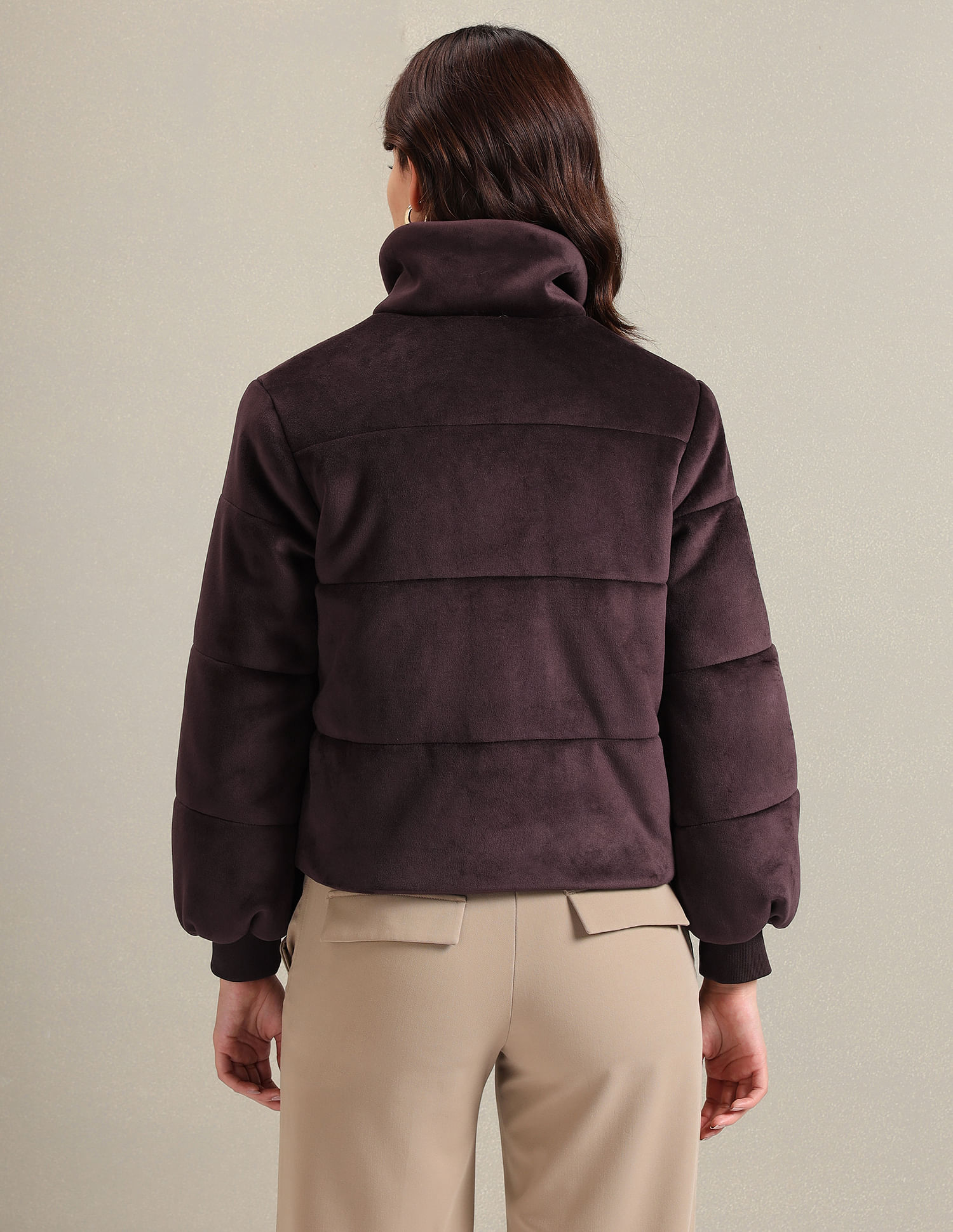 U.S. Polo Assn. Women High Neck Solid Jacket