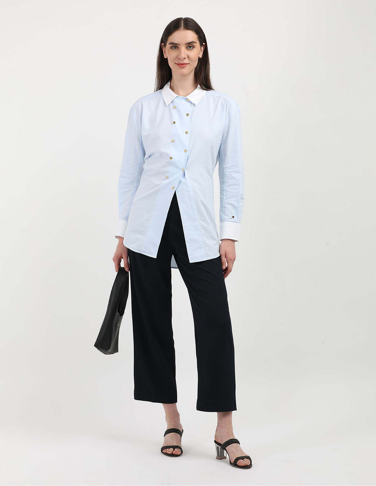 Tommy Hilfiger Slim Fit Solid Cotton Shirt