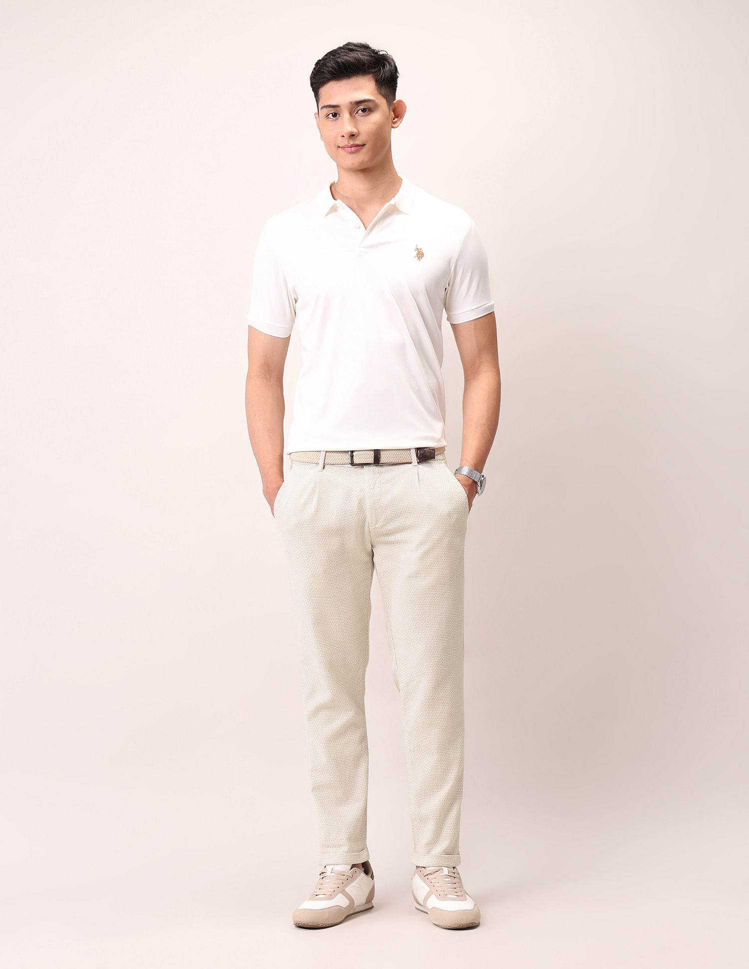 U.S. Polo Assn. Denim Co. Henry Tapered Fit Pleated Front Trousers