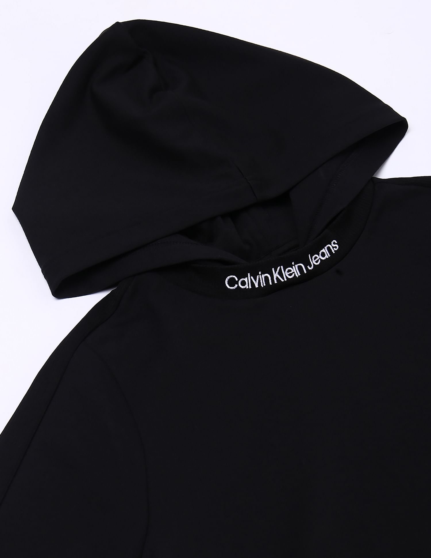 Calvin klein hooded shop long sleeve shirt