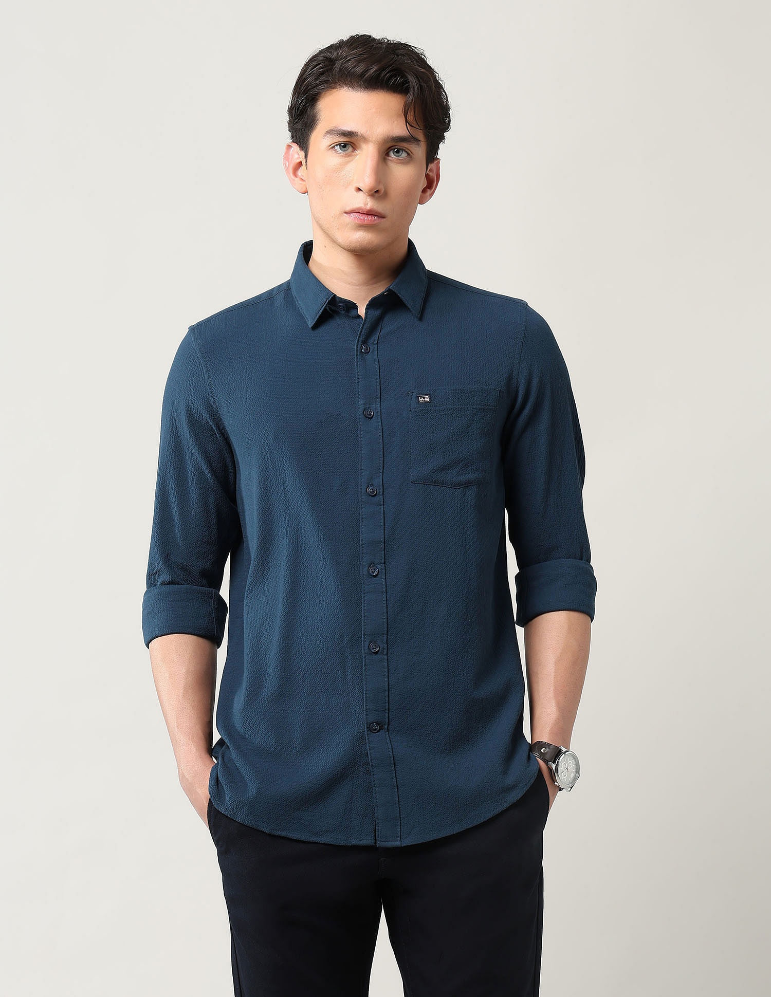 Arrow Sport Textured Slim Fit Shirt
