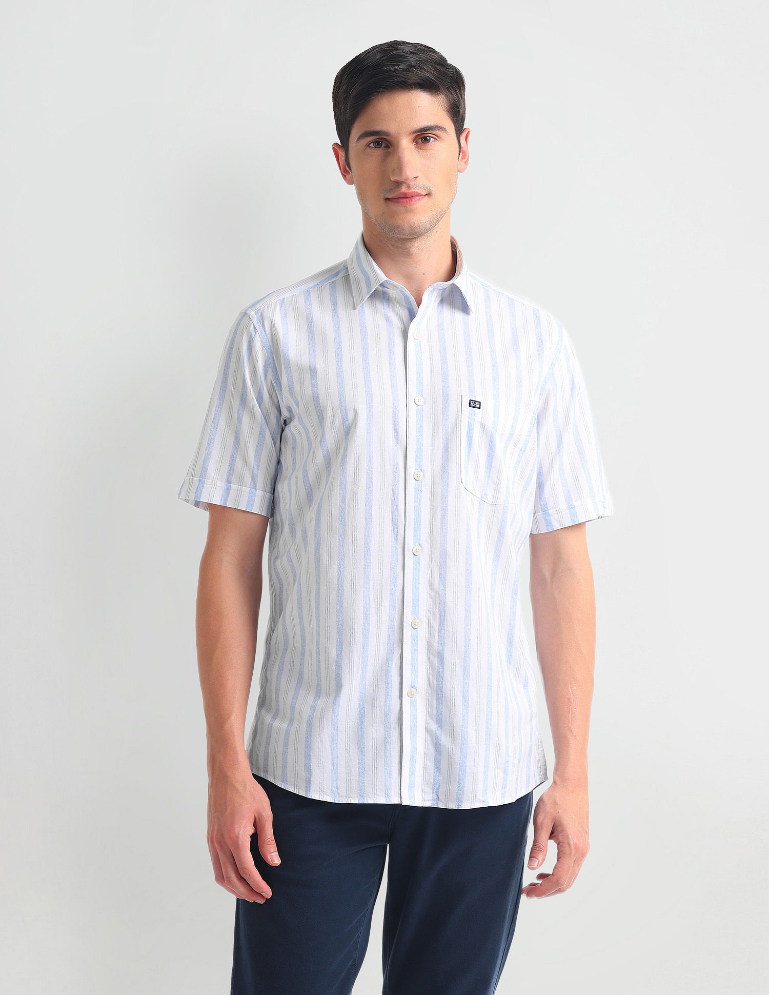 Arrow Sports Pure Cotton Stripe Shirt