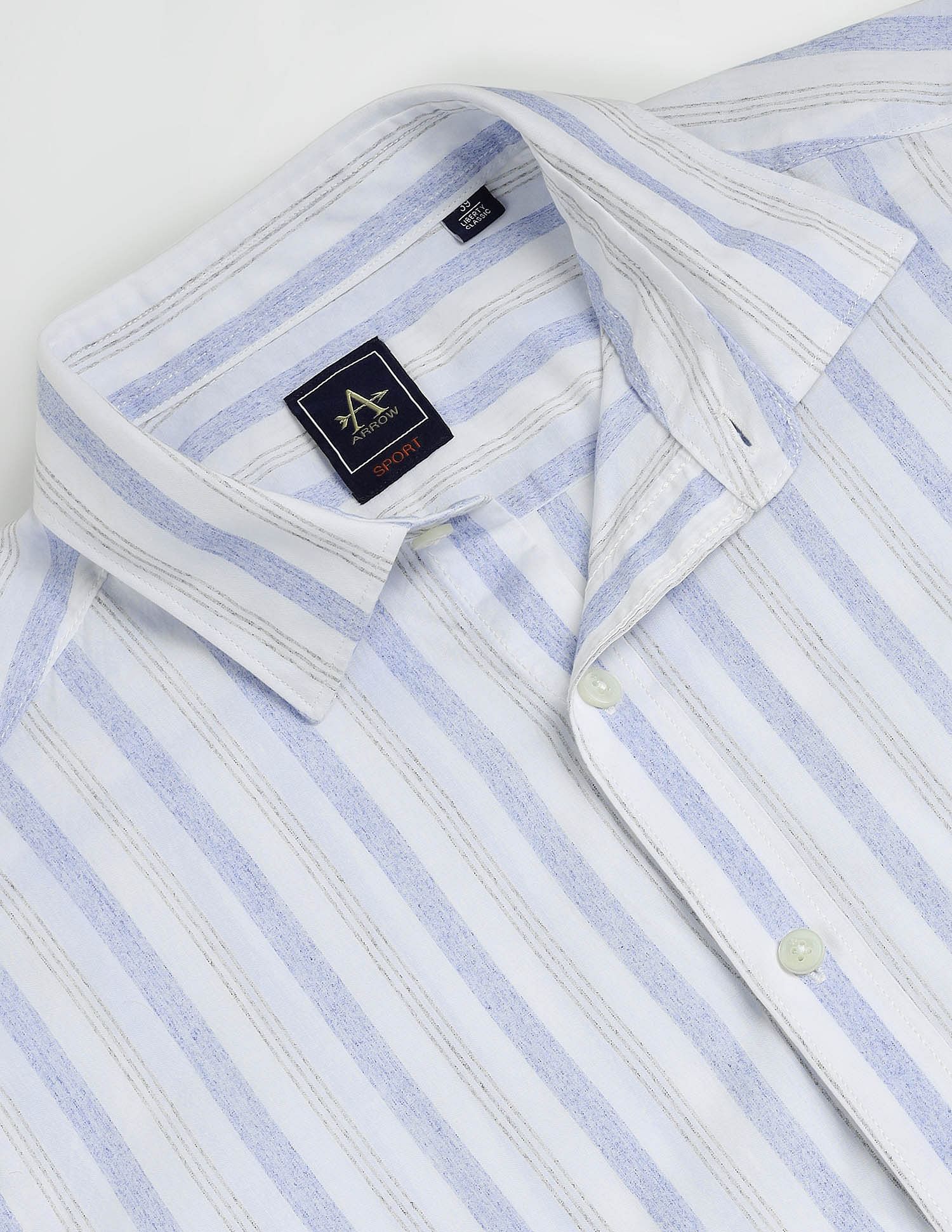 Arrow Sports Pure Cotton Stripe Shirt