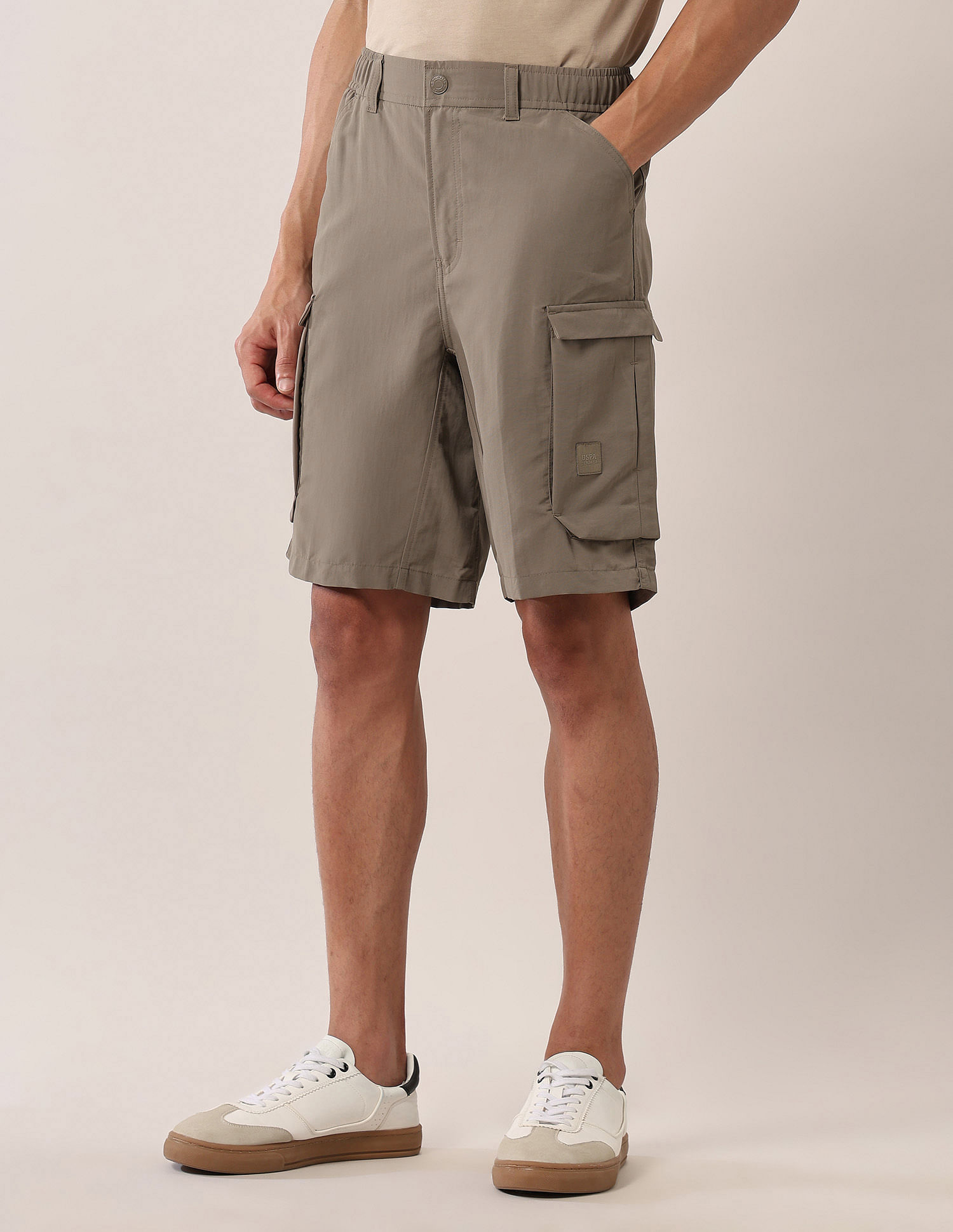 U.S. Polo Assn. Denim Co. Solid Regular Fit Cargo Shorts