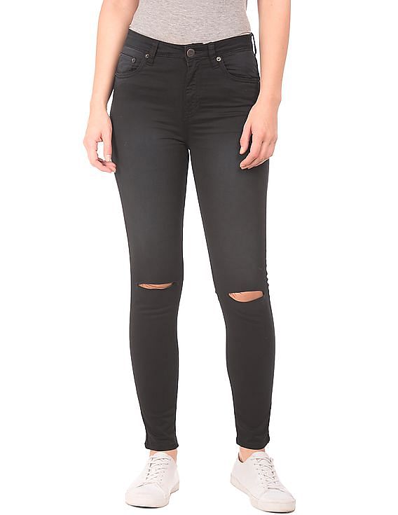 aeropostale black ripped jeans