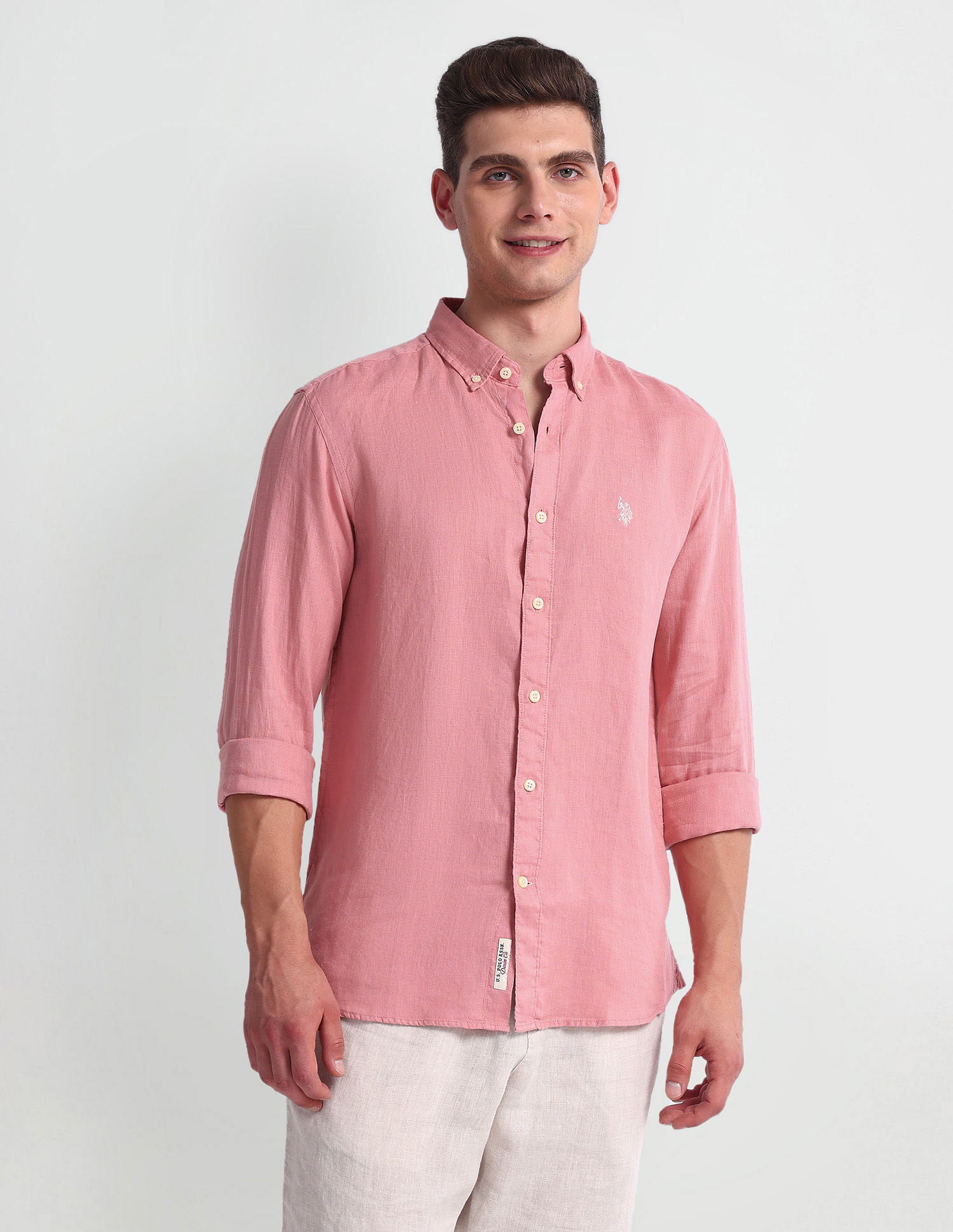 U.S. Polo Assn. Denim Co. Slim Fit Solid Shirt