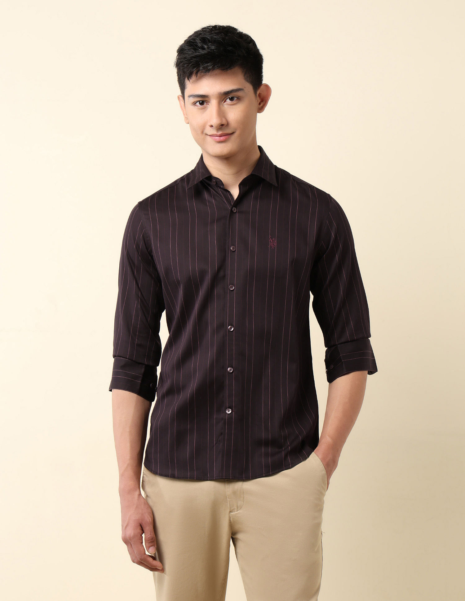 U.S. Polo Assn. Vertical Striped Tailored Fit Shirt