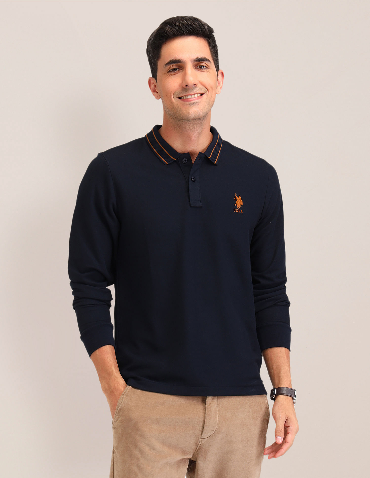 U.S. Polo Assn. Solid Slim Fit Polo Shirt