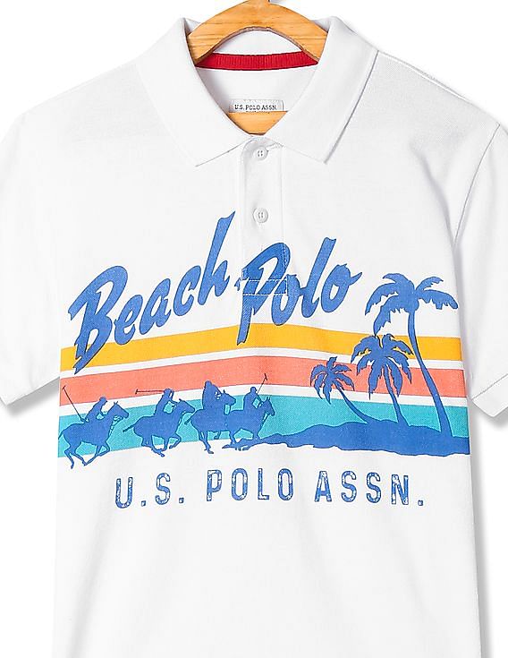 U.S. Polo Assn. Kids Boys Graphic Print Polo Shirt