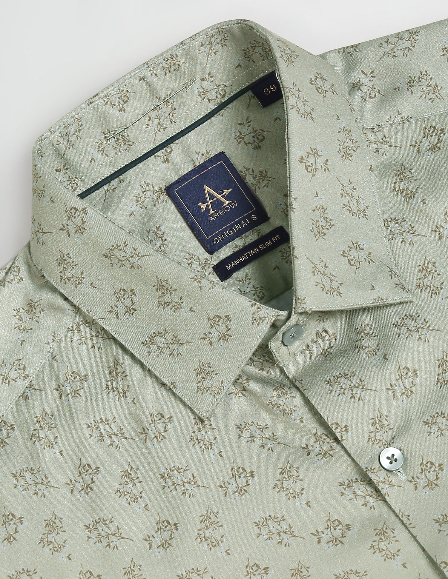 Arrow Floral Print Pure Cotton Formal Shirt