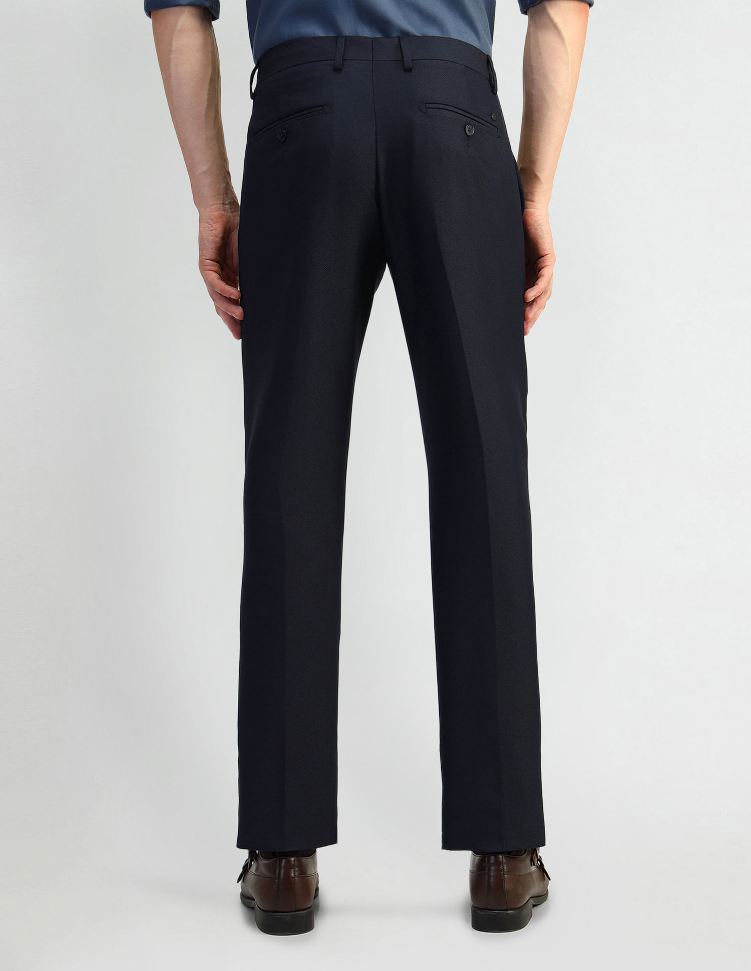 Arrow Mid Rise Dobby Trousers