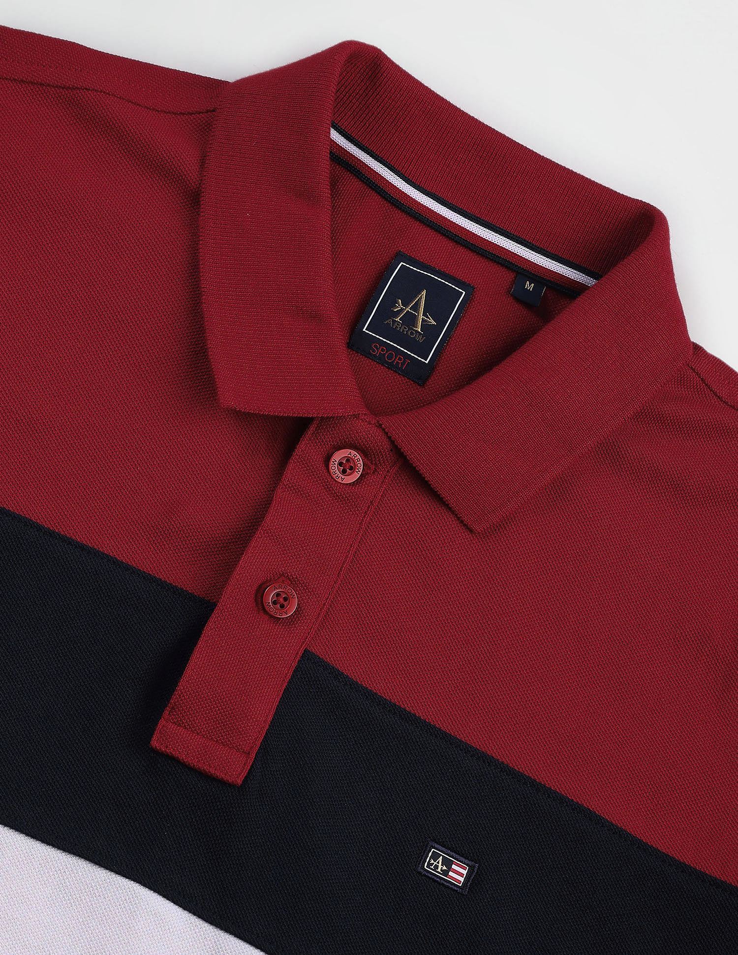Arrow Sports Colour Block Logo Polo Shirt
