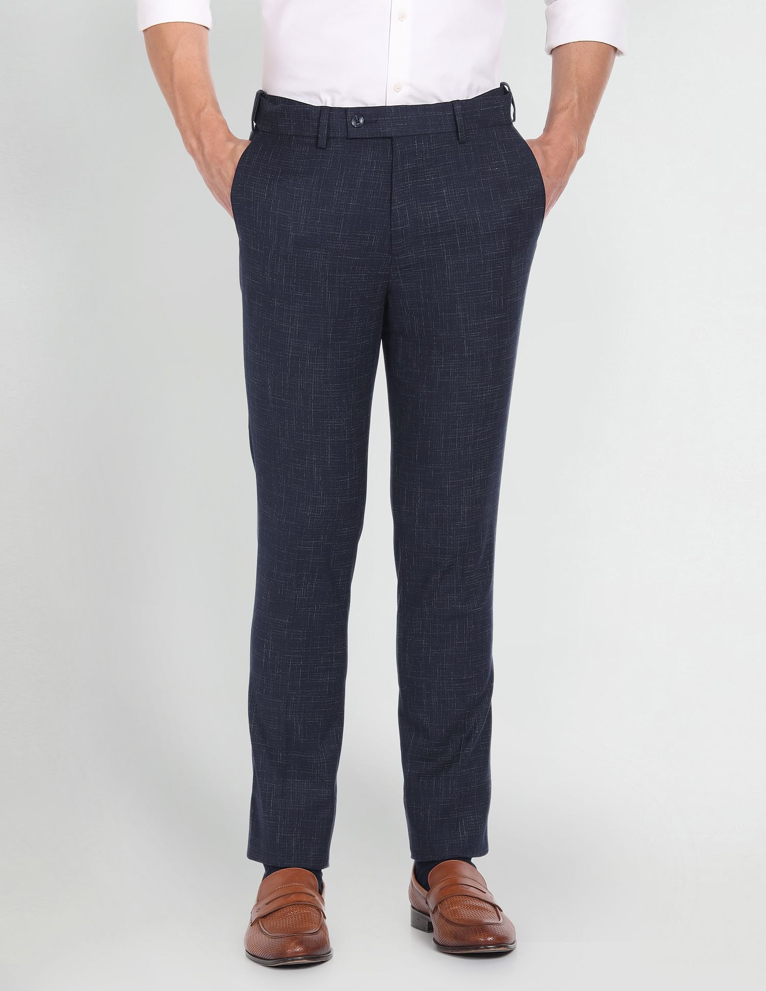 Arrow Patterned Dobby Trousers
