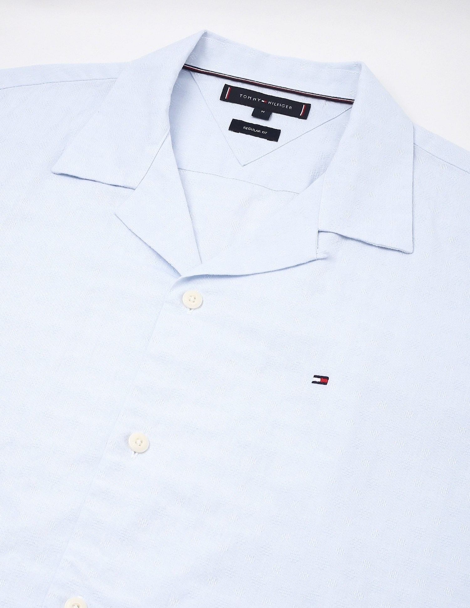 Tommy Hilfiger Solid Regular-Fit Cotton Shirt