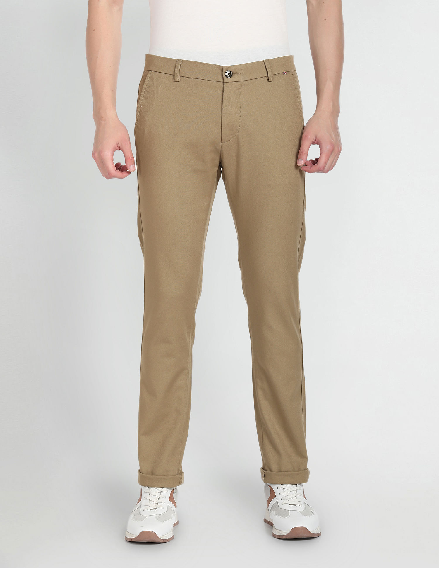 Arrow Sports Low Rise Slim Fit Trousers