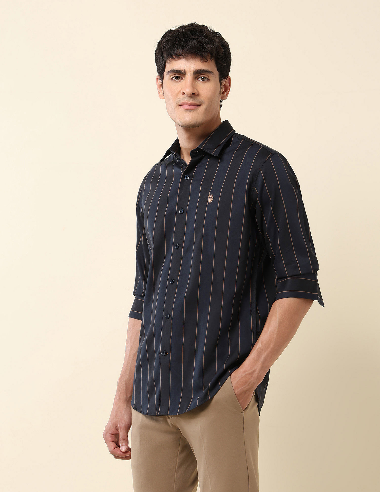 U.S. Polo Assn. Vertical Striped Pure Cotton Shirt
