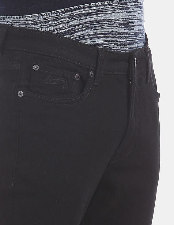Aeropostale Black Slim Fit Mid Rise Jeans