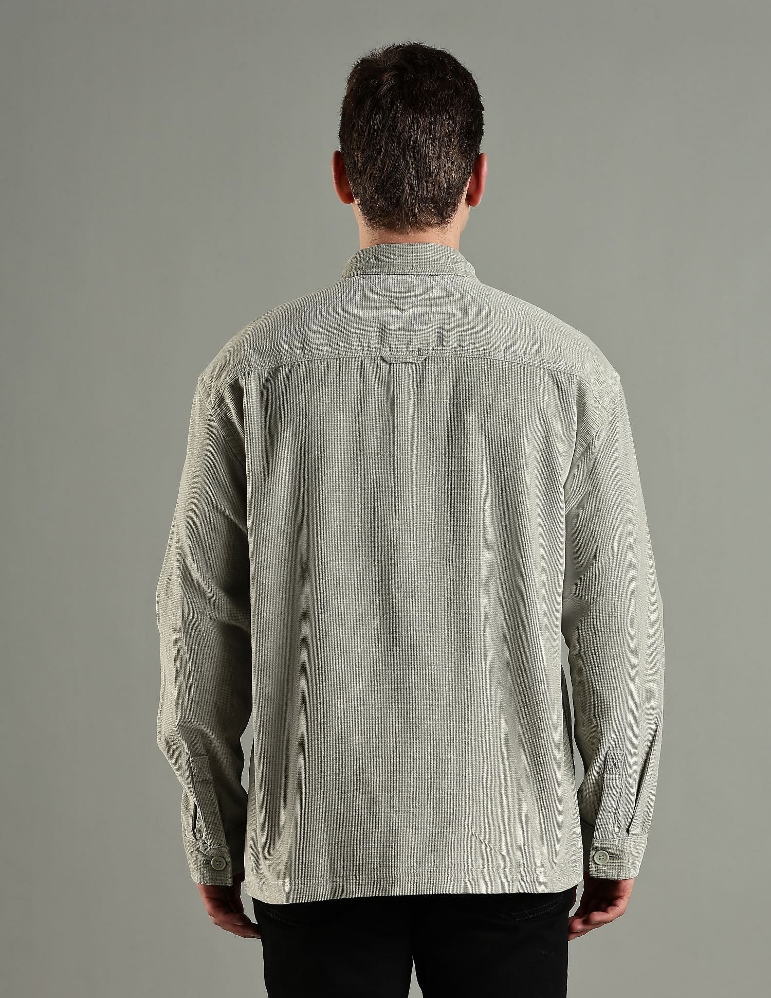 Tommy Hilfiger Solid Oversized Fit Cotton Shirt