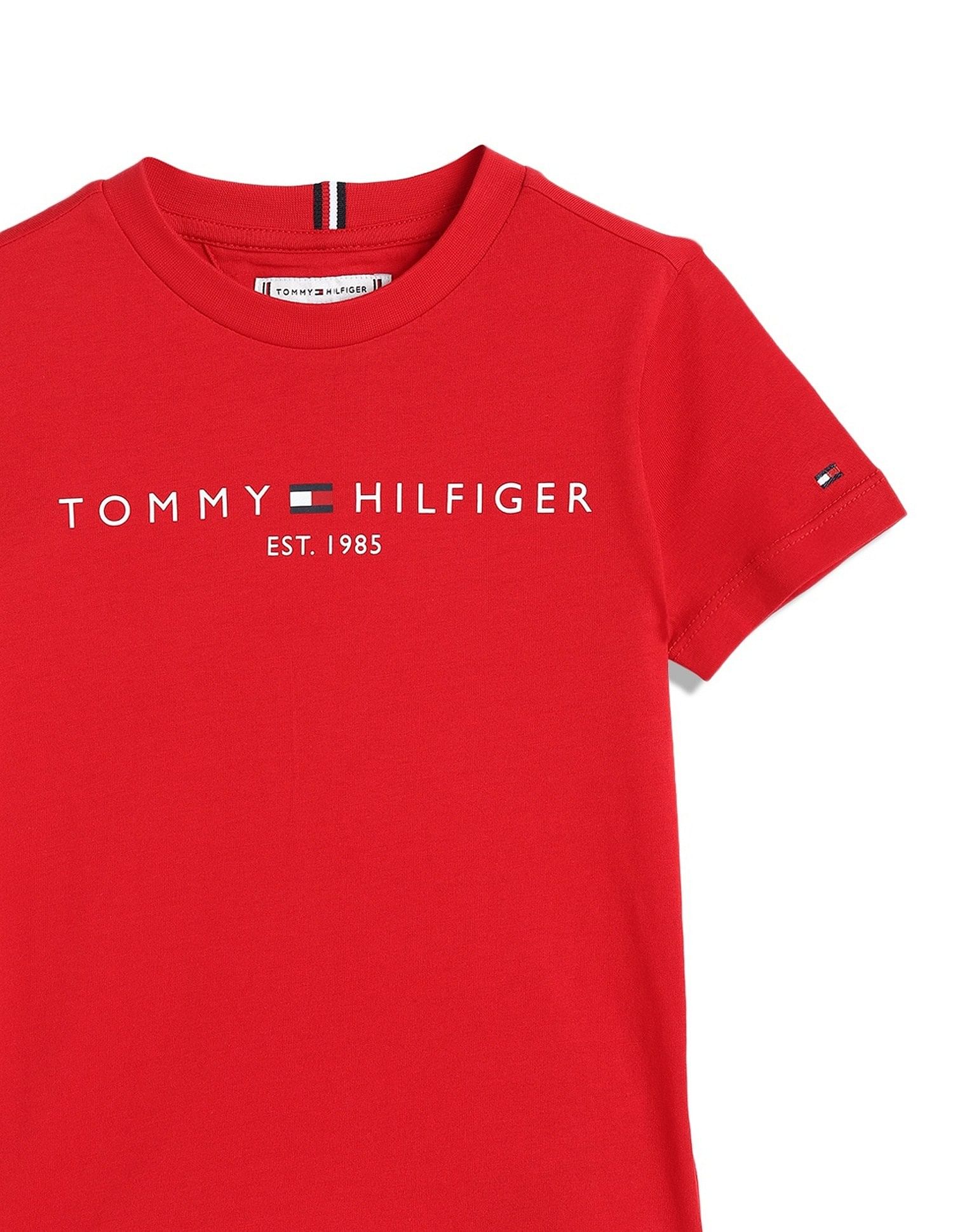 Tommy Hilfiger Kids Boys Solid Regular-Fit Cotton T-Shirt
