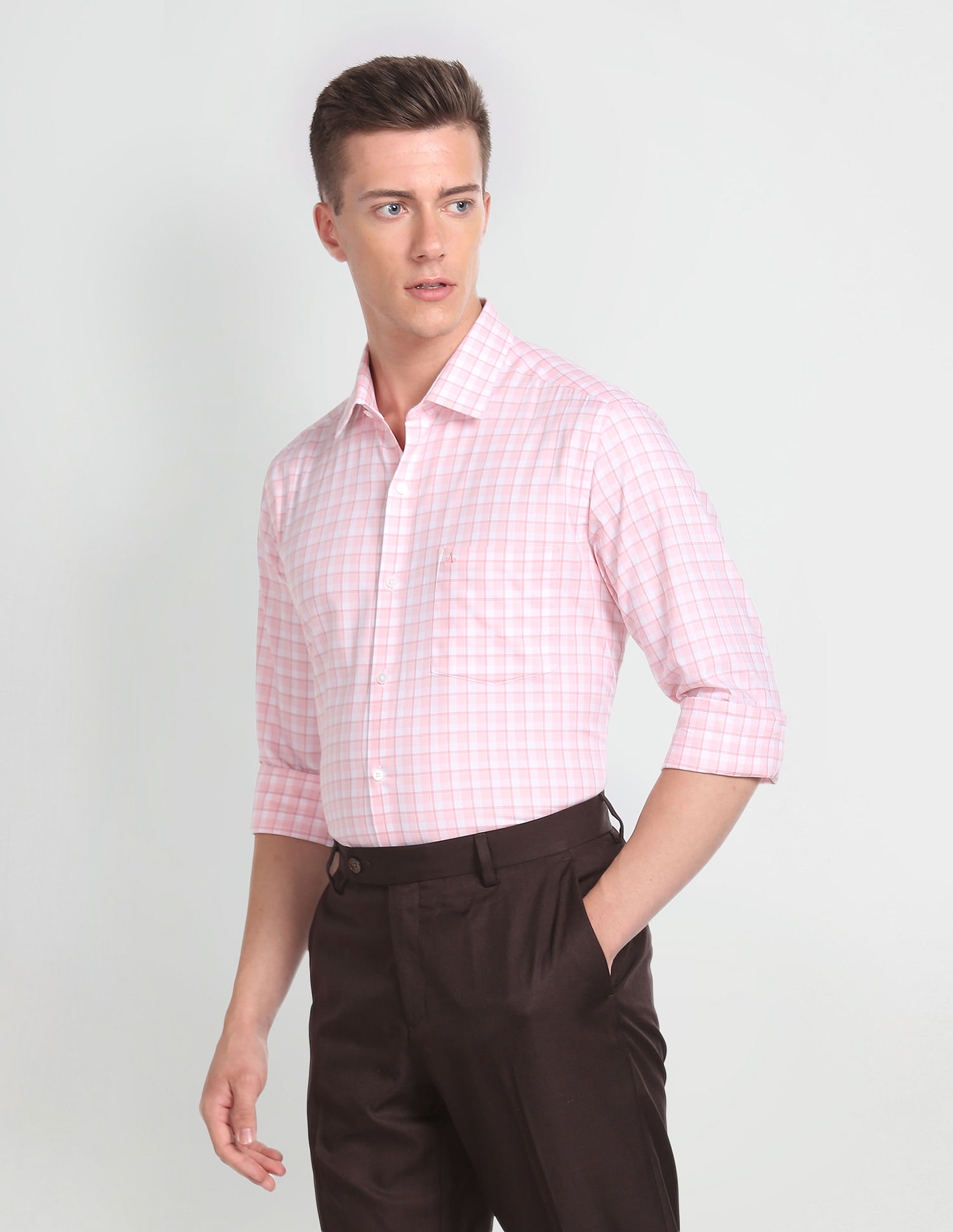 Arrow Dupplin Check Cotton Formal Shirt