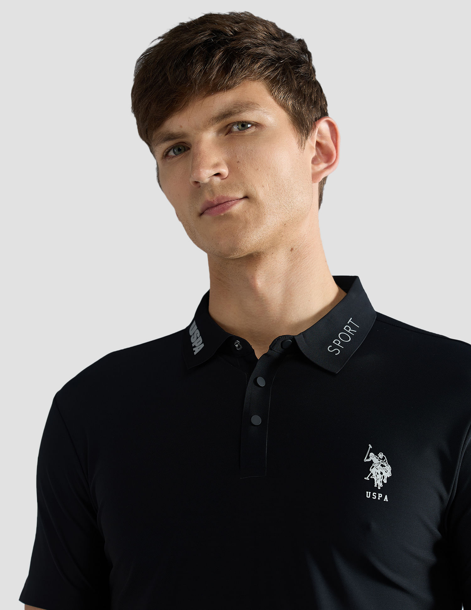 Buy USPA Active Solid Slim Fit Polo Shirt - NNNOW.com