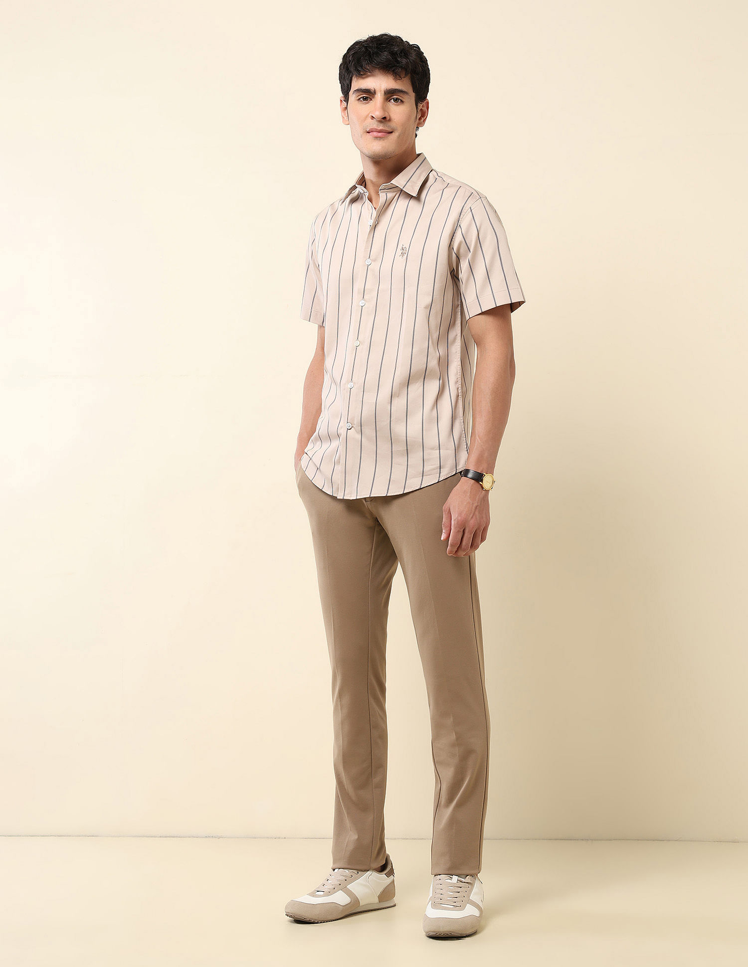 U.S. Polo Assn. Vertical Striped Tailored Fit Shirt