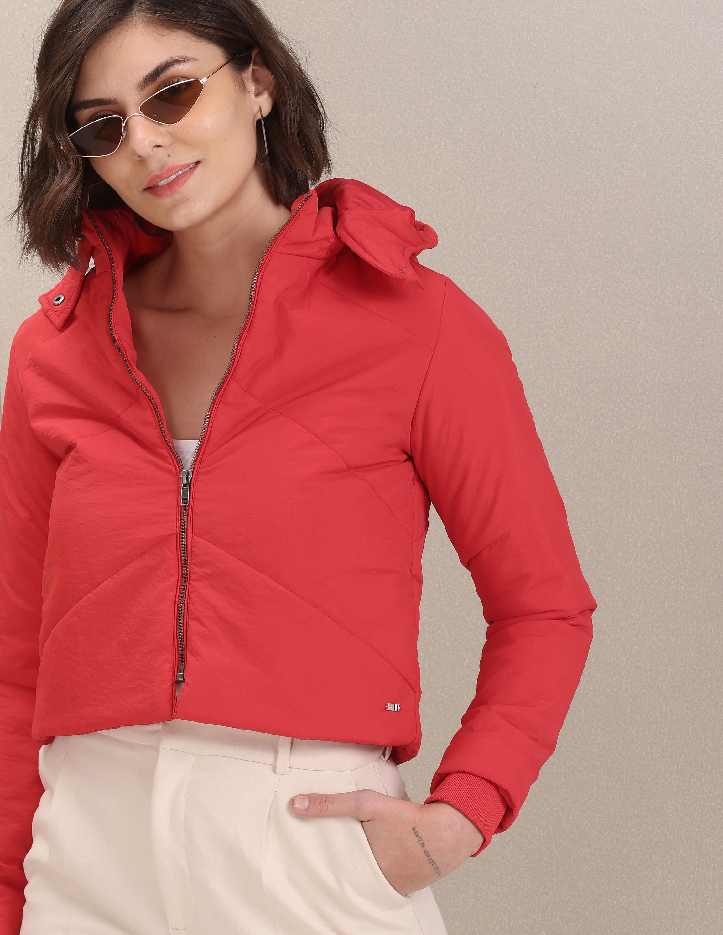 red polo jacket women's