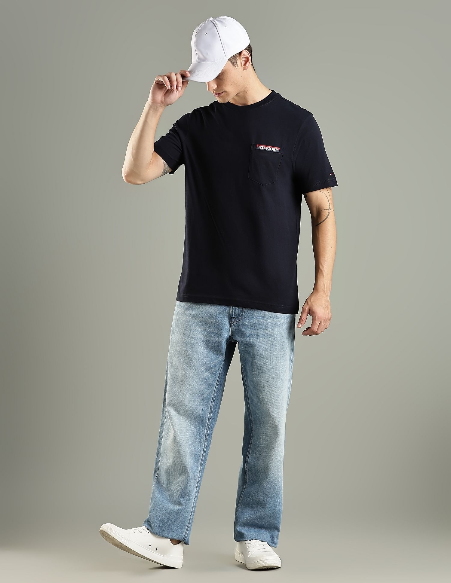 Tommy Hilfiger Solid Regular Fit Cotton T-Shirt