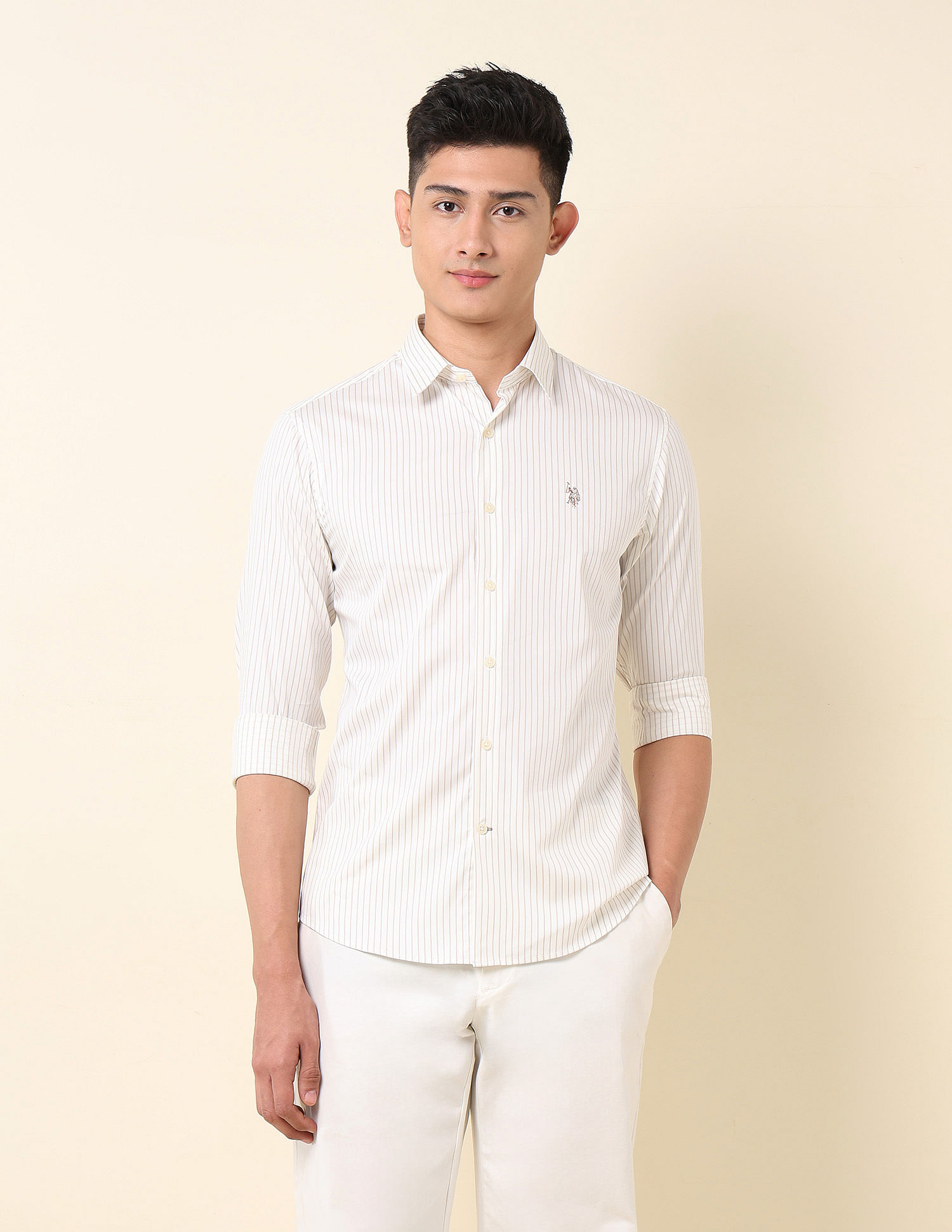 U.S. Polo Assn. Vertical Striped Tailored Fit Shirt