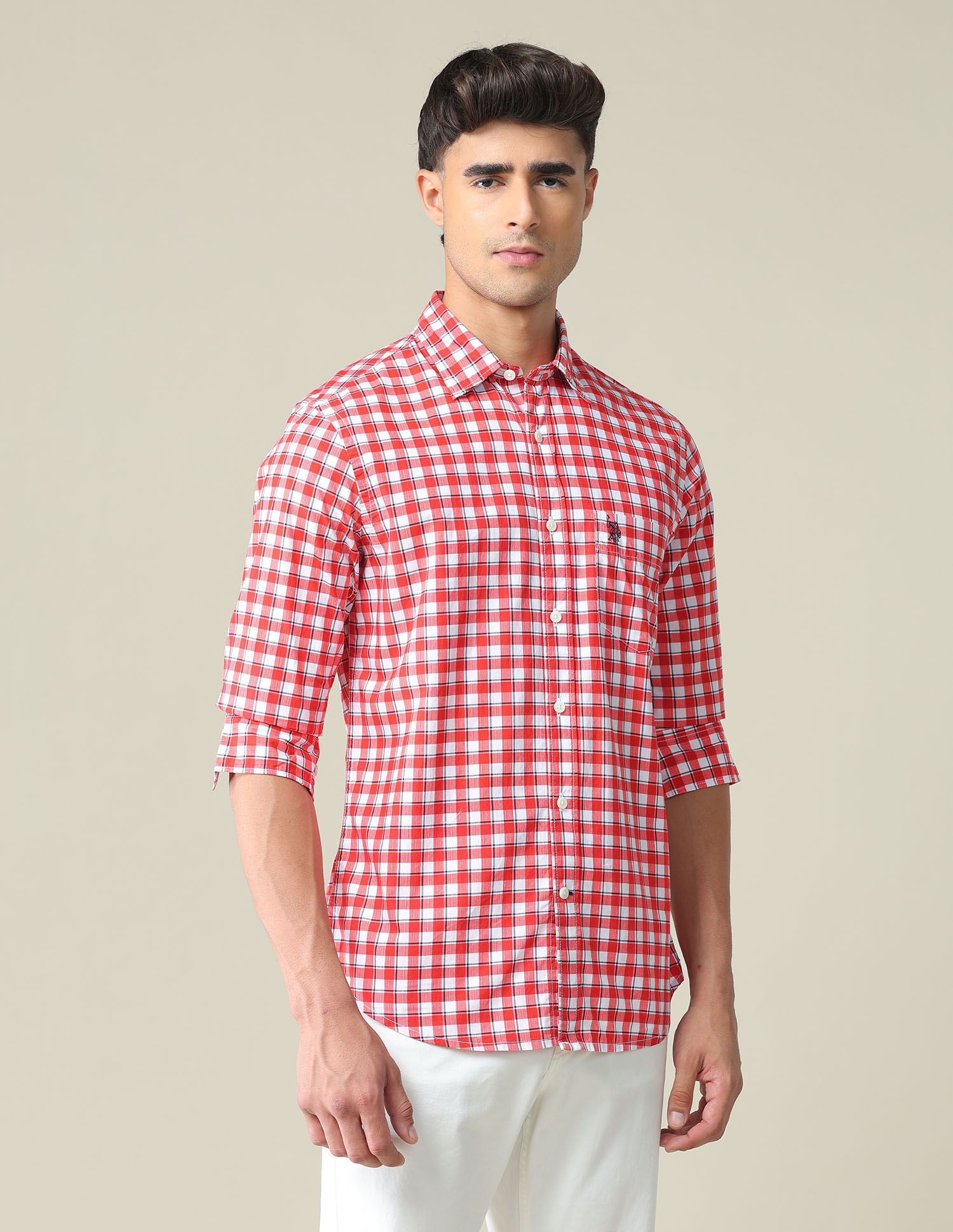 U.S. Polo Assn. Plaid Tailored Fit Shirt