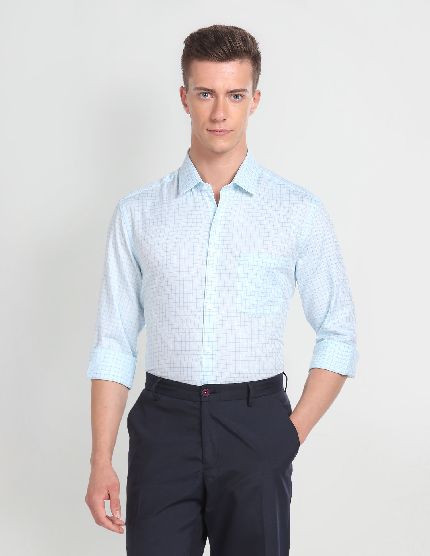 Arrow Graph Check Cotton Formal Shirt