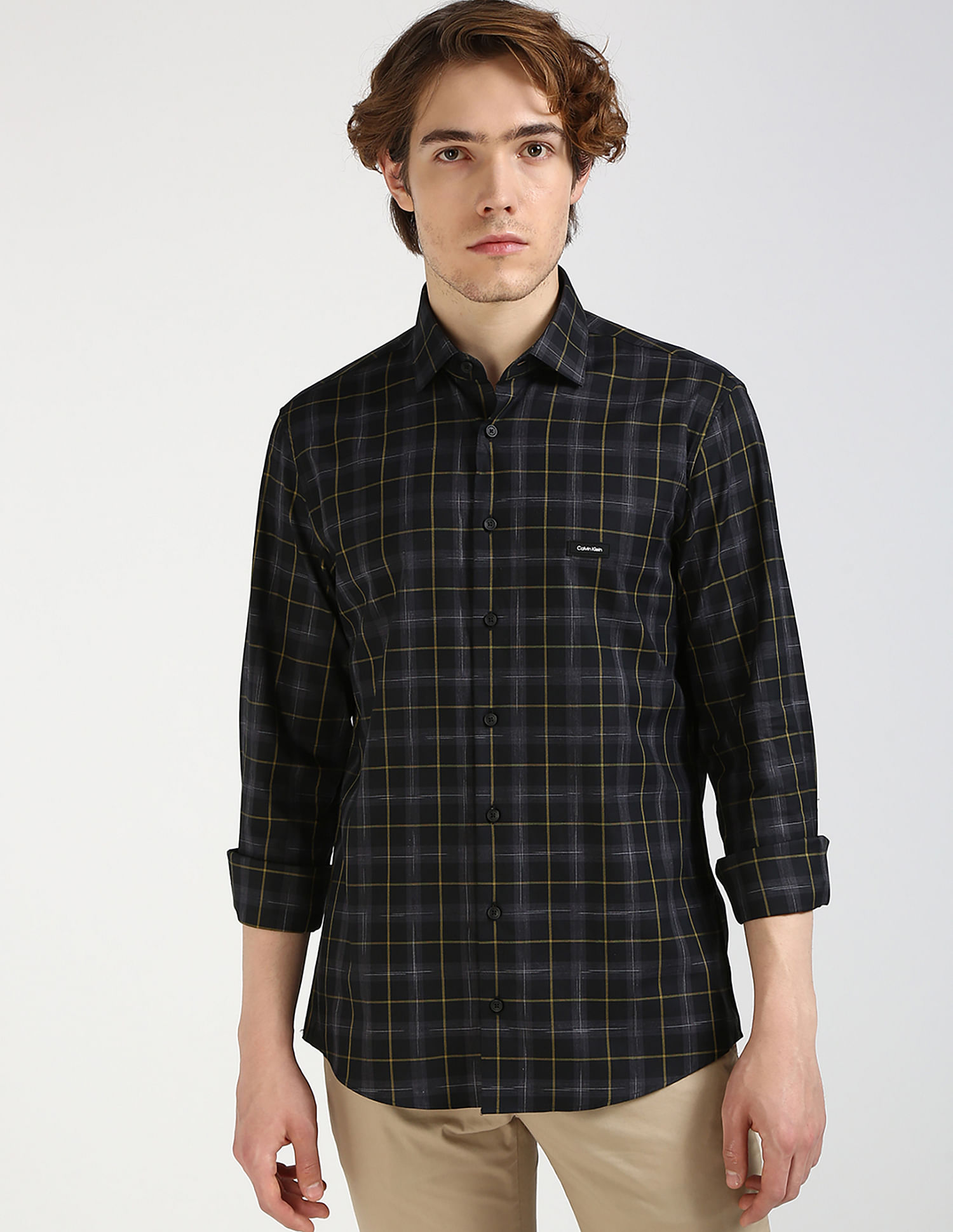 Calvin Klein Jeans Space Dyed Check Shirt