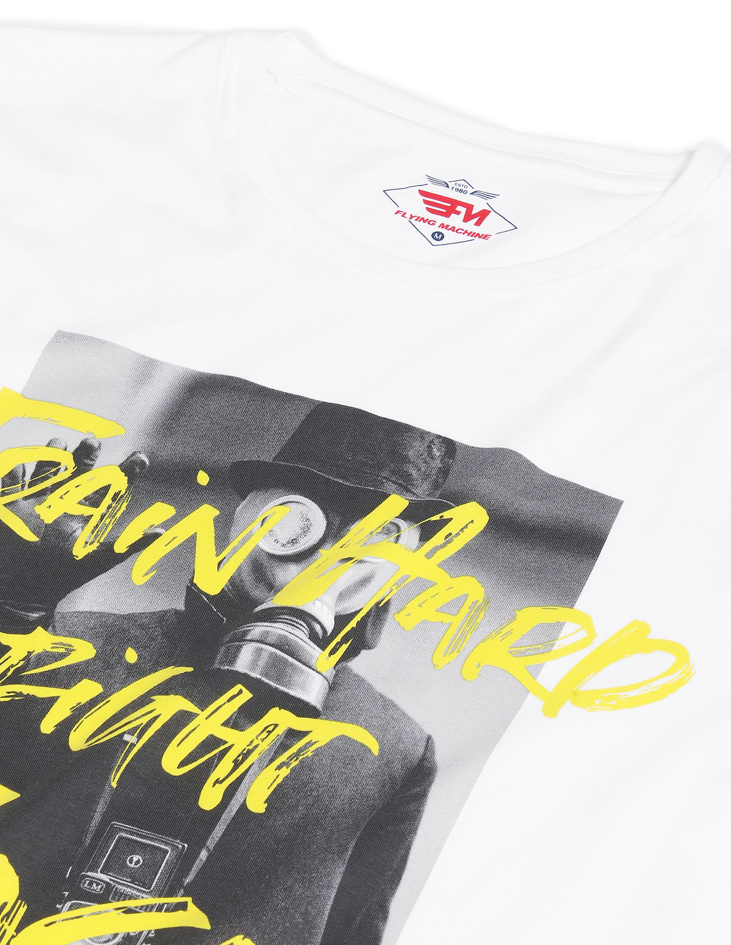 Flying Machine Pure Cotton Graphic Print T-Shirt