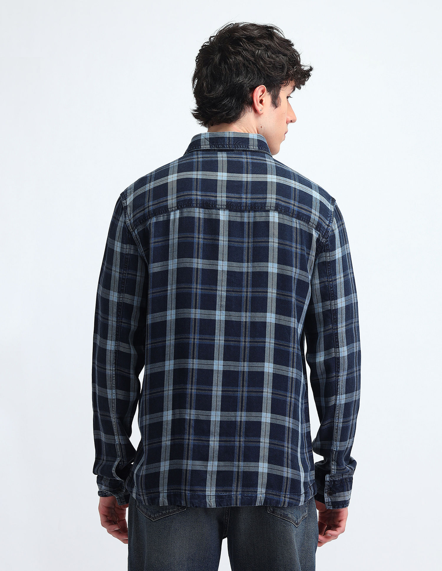Flying Machine Tartan Checked Twill Shirt