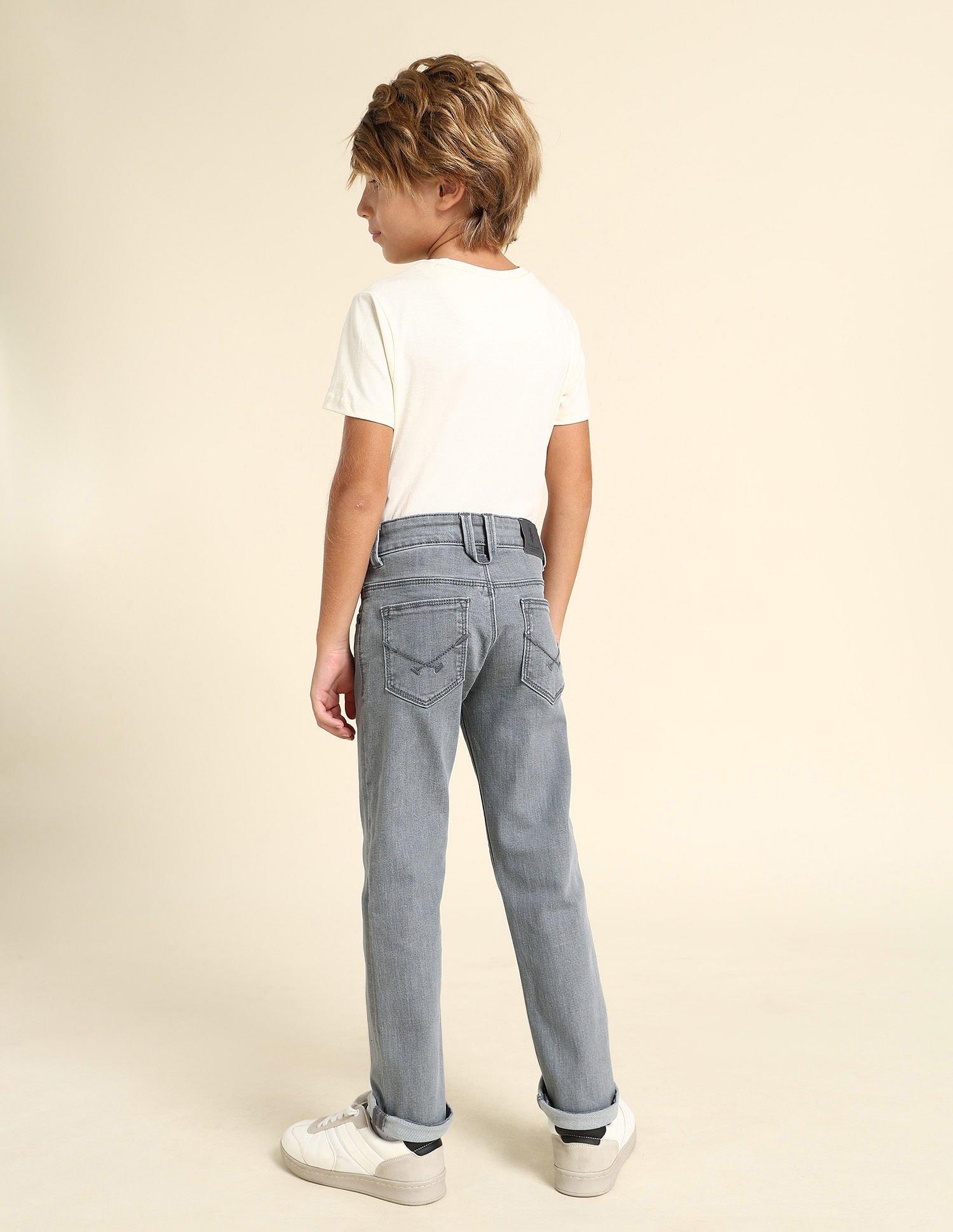U.S. Polo Assn. Kids Boys Relaxed Fit Grey Jeans