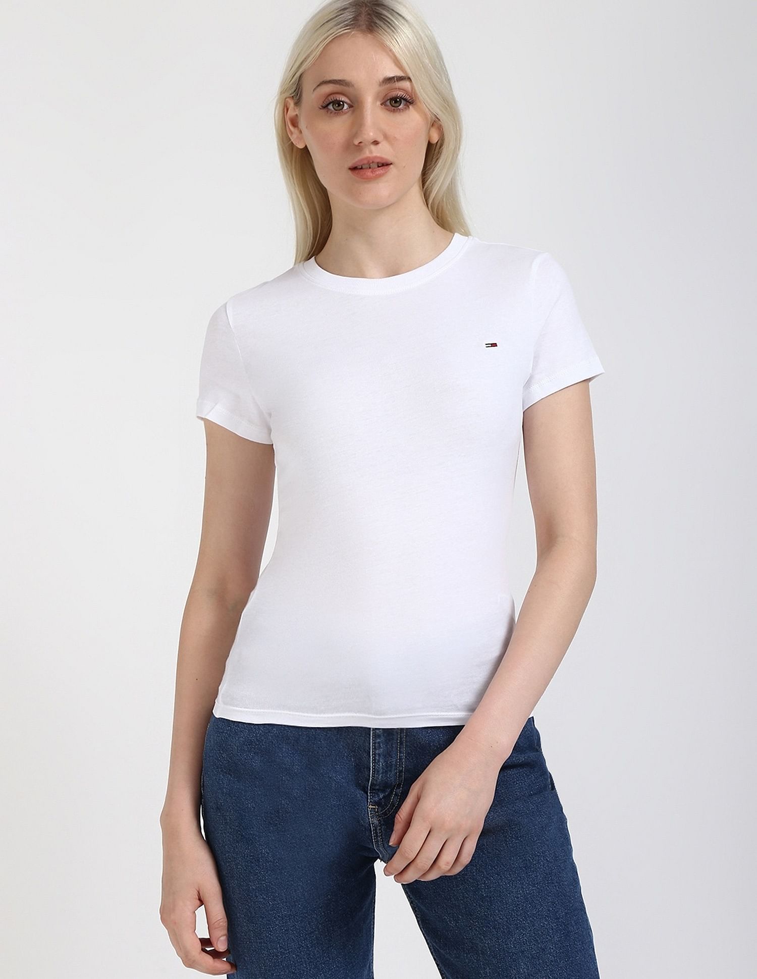 Tommy Hilfiger Solid Slim-Fit Cotton T-Shirt