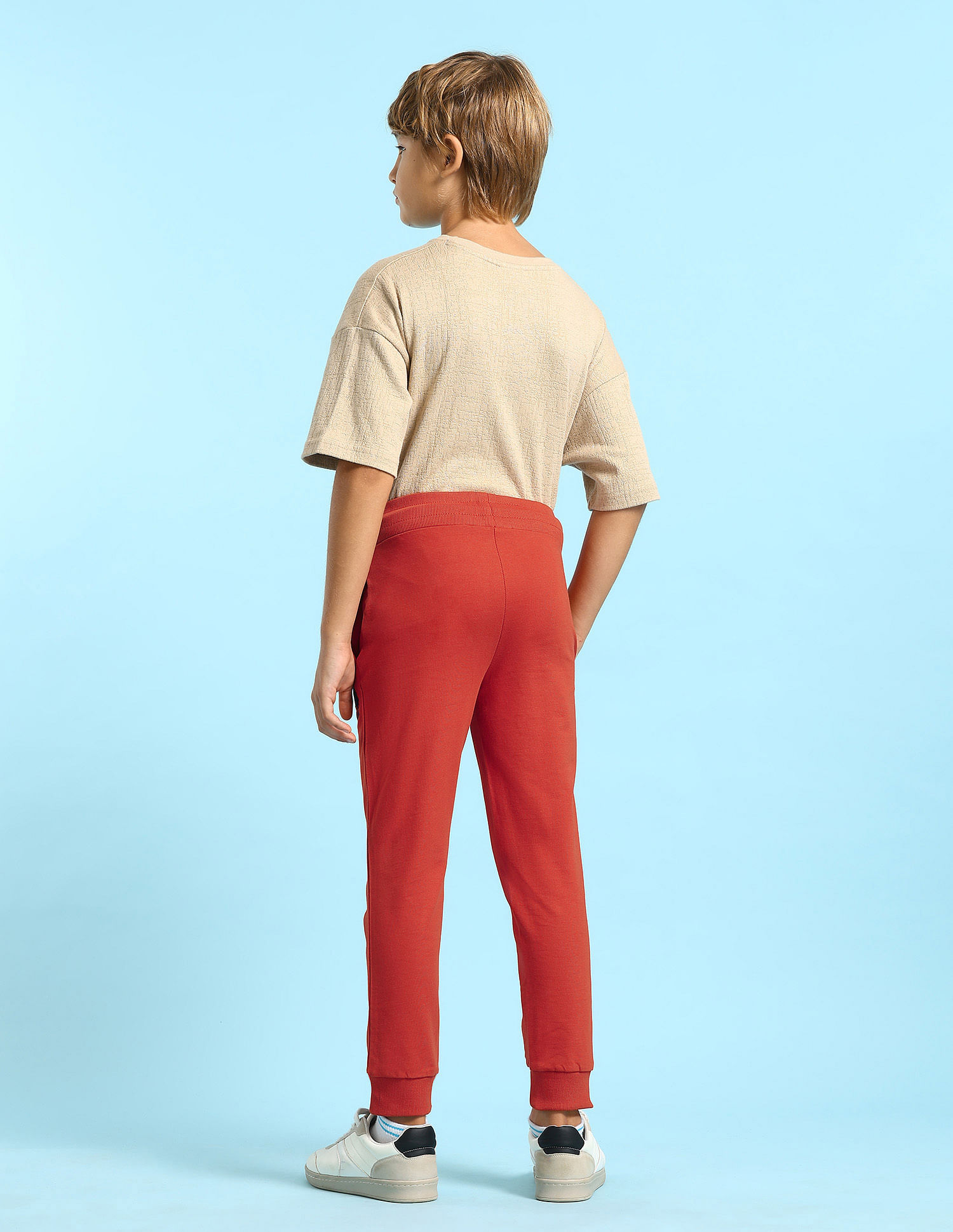 U.S. Polo Assn. Kids Boys Pure Cotton Solid Joggers