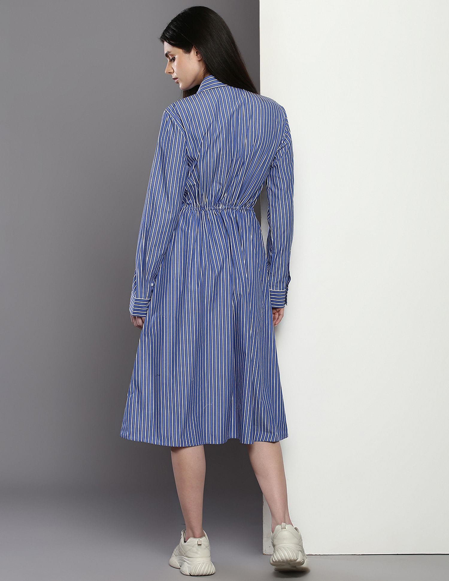 Stripe Monogram Mini Shirtdress