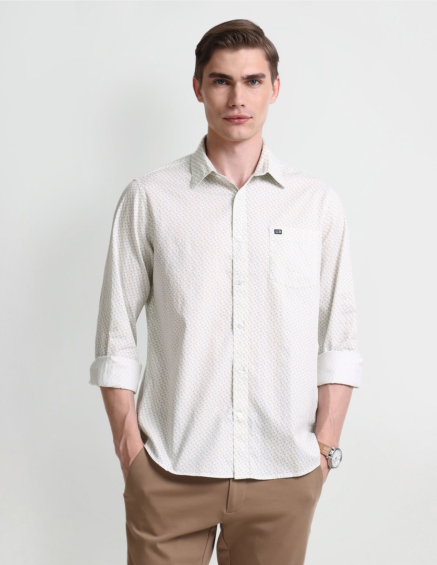 Arrow Sport Floral Print Long Sleeve Shirt