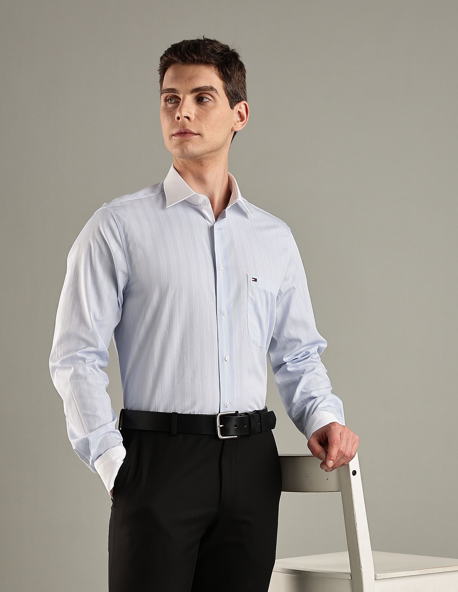 Tommy Hilfiger Striped Regular-Fit Cotton Shirt