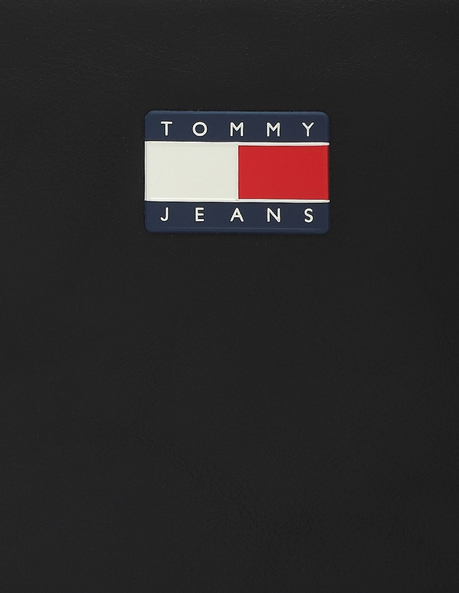 Tommy Hilfiger Solid Black Pu Shoulder Bag