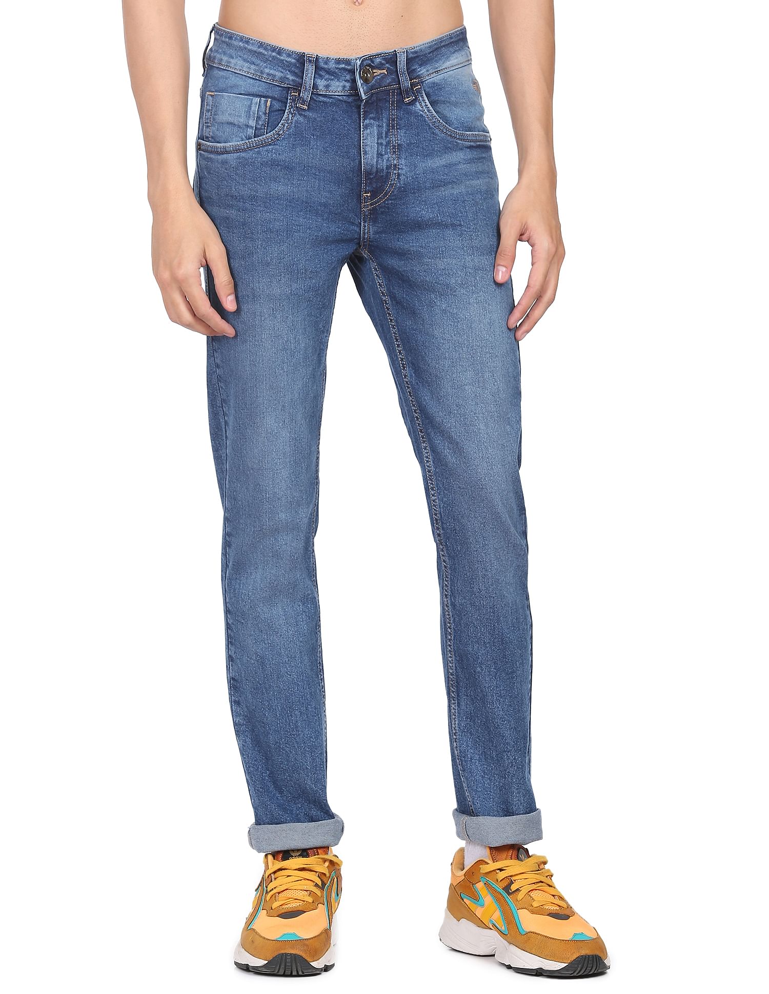 Flying Machine Stone Wash Jackson Skinny Fit Jeans