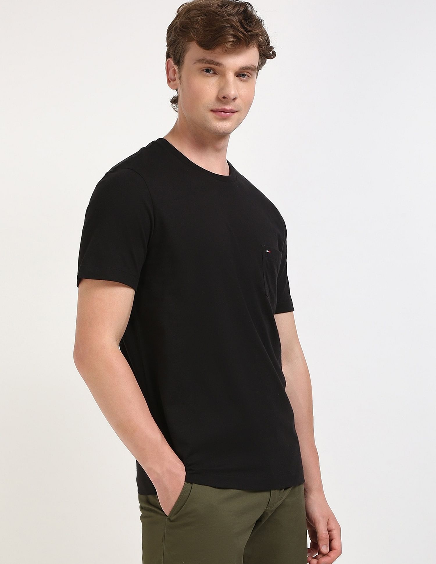 Tommy Hilfiger Solid Regular-Fit Cotton T-Shirt
