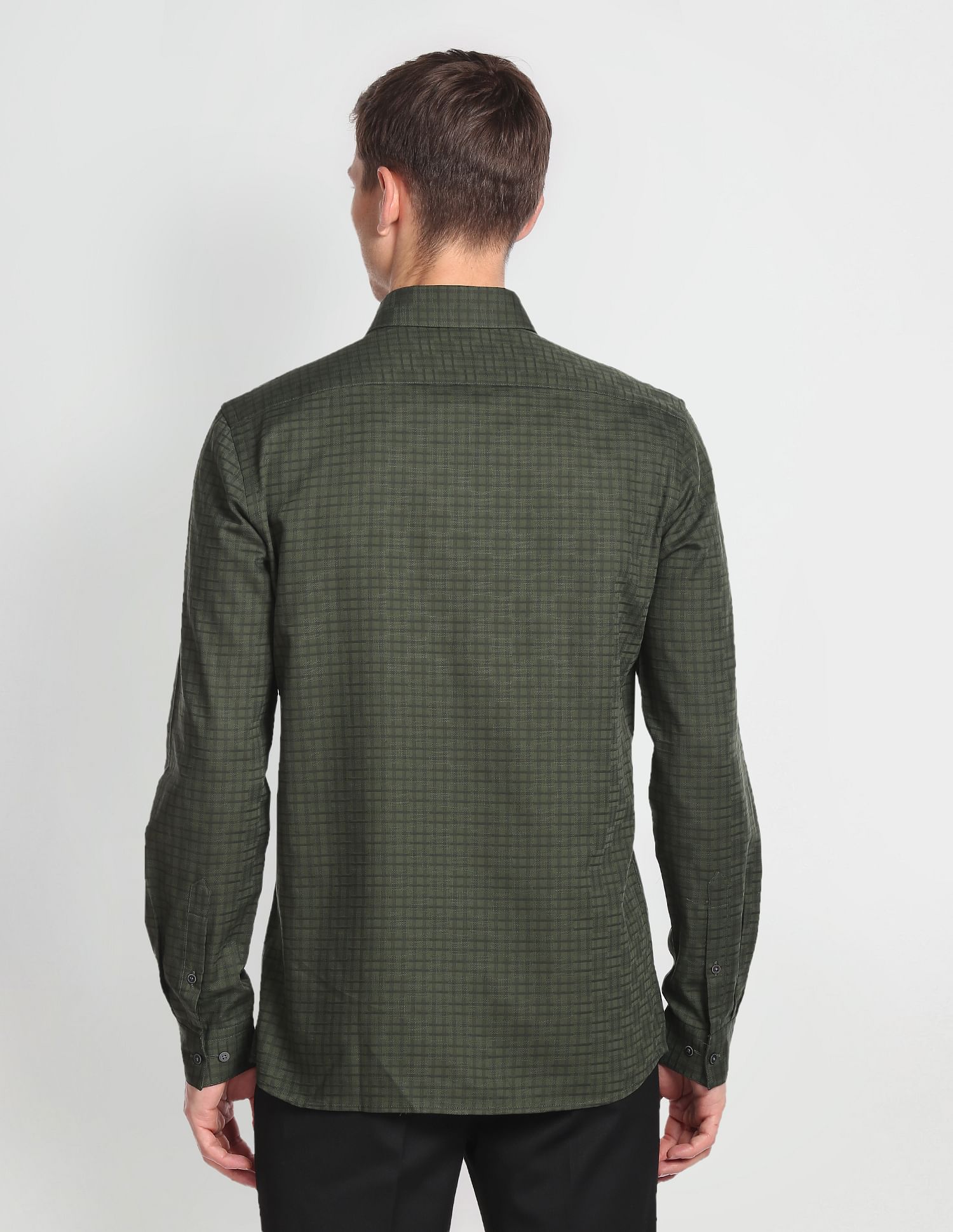 Arrow Newyork Micro Check Cotton Shirt