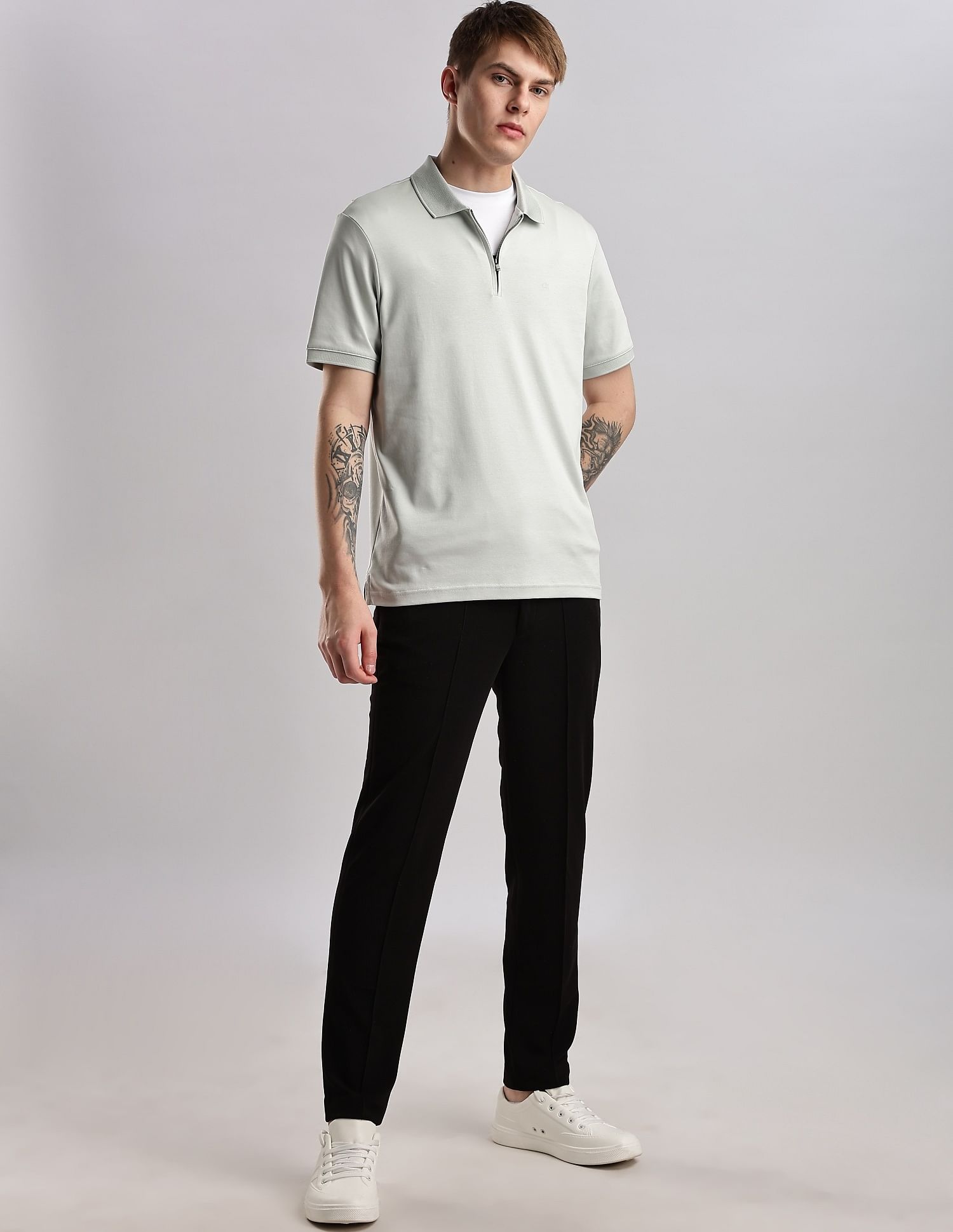 Calvin Klein Jeans Solid Regular Fit Cotton Polo Shirt