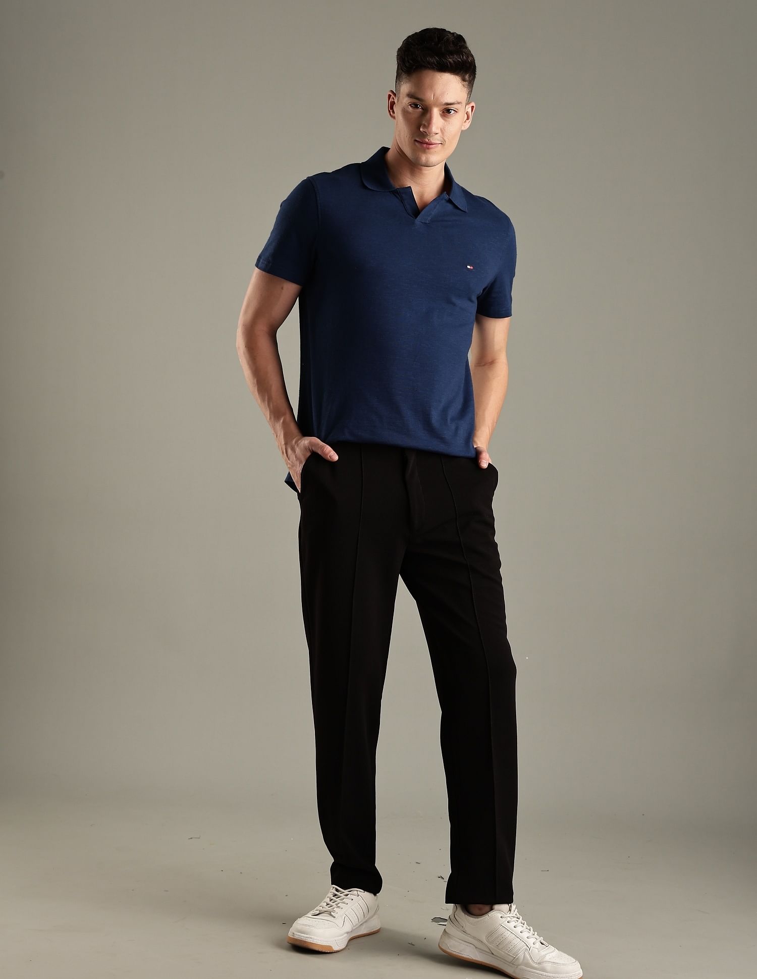 Tommy Hilfiger Solid Slim-Fit Cotton Polo Shirt