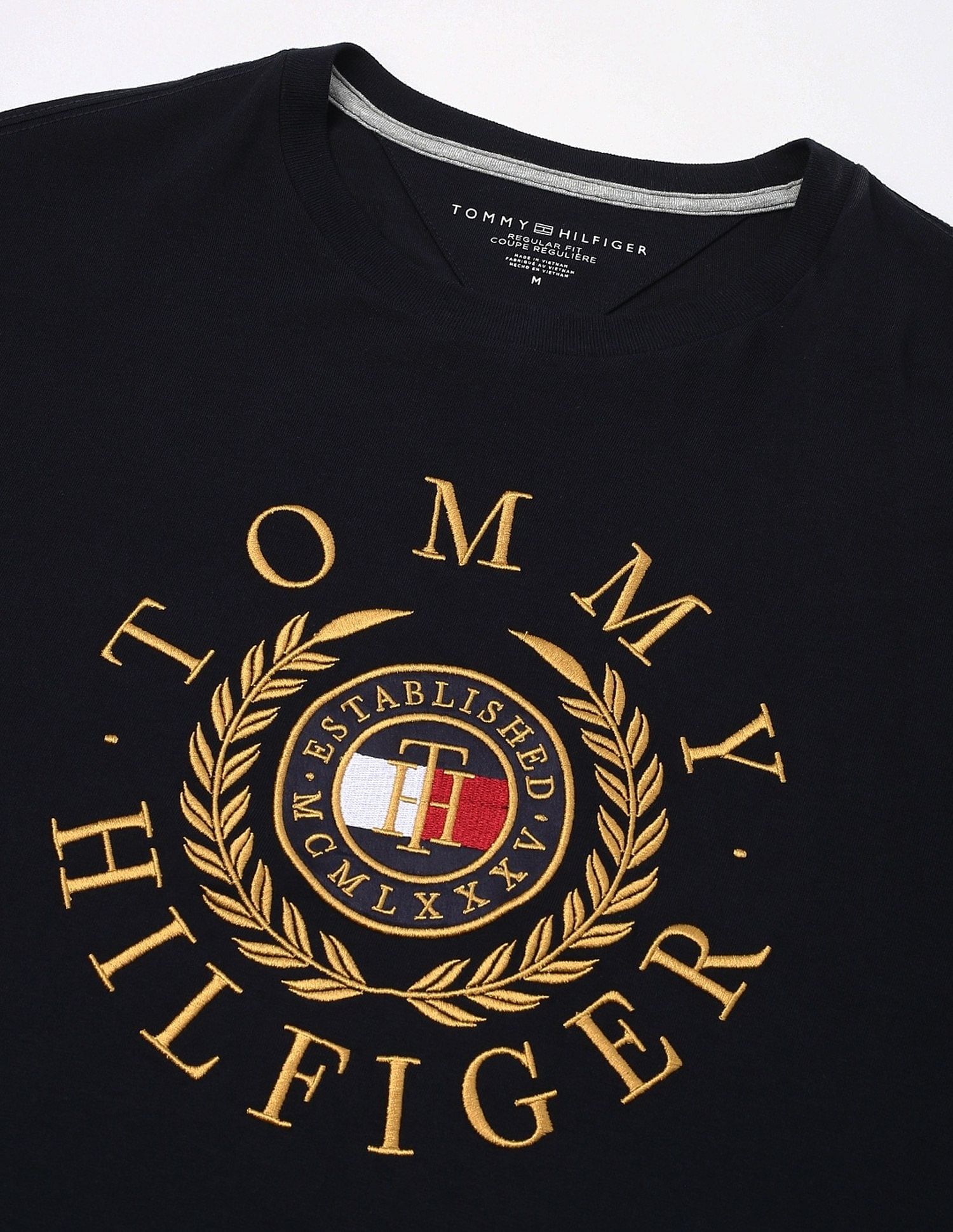 Tommy Hilfiger Embroidered Logo Regular-Fit Cotton T-Shirt