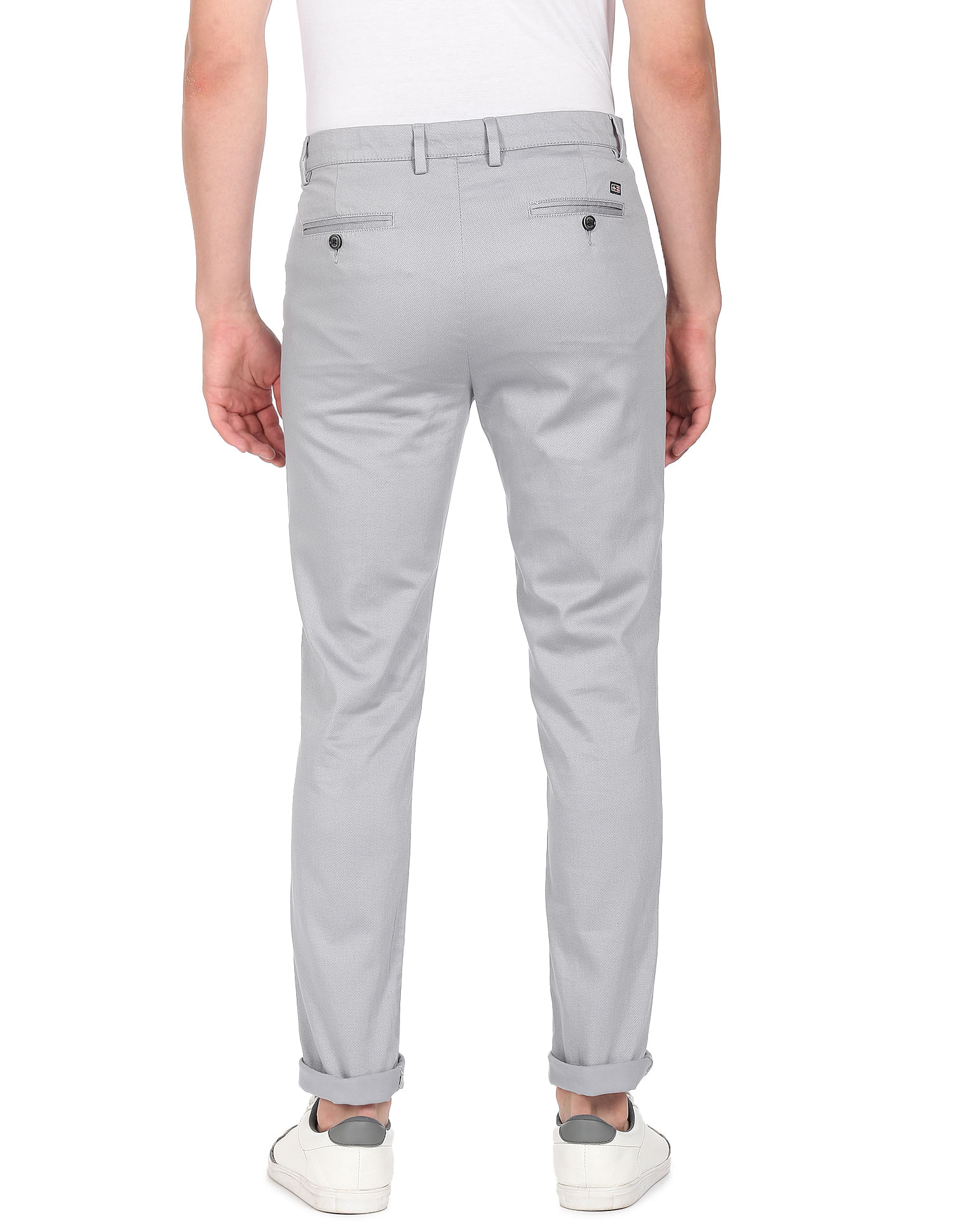 Buy Next Men Grey Slim Fit Solid Regular Trousers - Trousers for Men  5677250 | Myntra