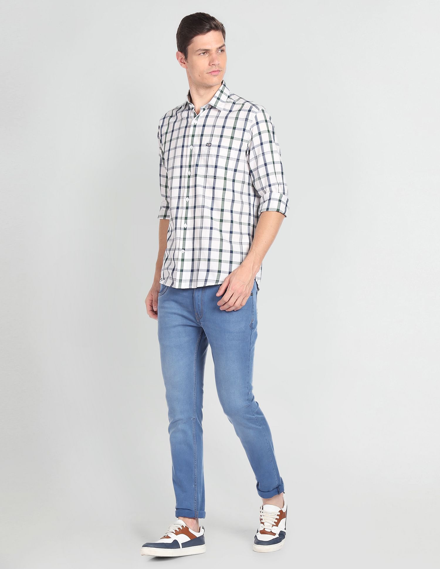 Arrow Sports Tartan Check Slim Fit Shirt